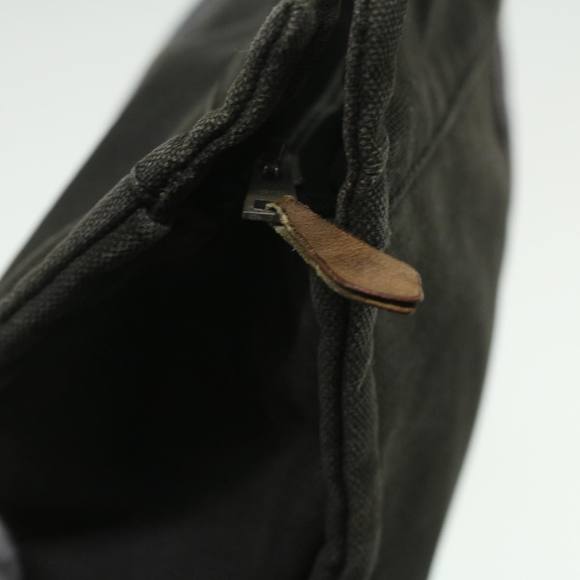 HERMES Fourre Tout Clutch Bag Canvas Black 2110-23 Auth fm2098 - Picture 8 of 10